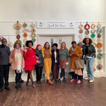 Rachel Carter and members of the Legacy Makers at the FWK Gallery