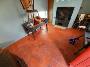 Quarry tiles cleaning